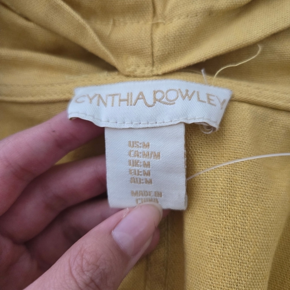 Cynthia Rowley Women Linen Blend HiLo Maxi Dress. Cowl Neck Lagenlook. Size Medi - Picture 8 of 8